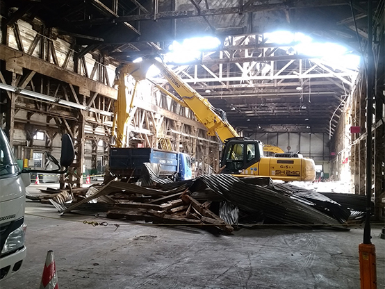 大型木造工場解体 2